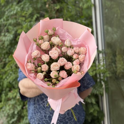 Peonía arbustos rosas delicado ramo de aire