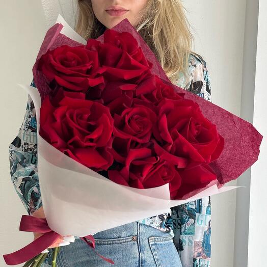 Французские розы красные «Для тебя» 🌹Роза эксплорер стойкая Эквадор