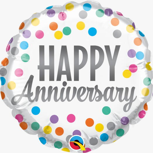 Happy Anniversary doted  Foil Balloon-5268