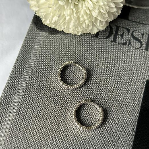 Рифленые серьги Kristina