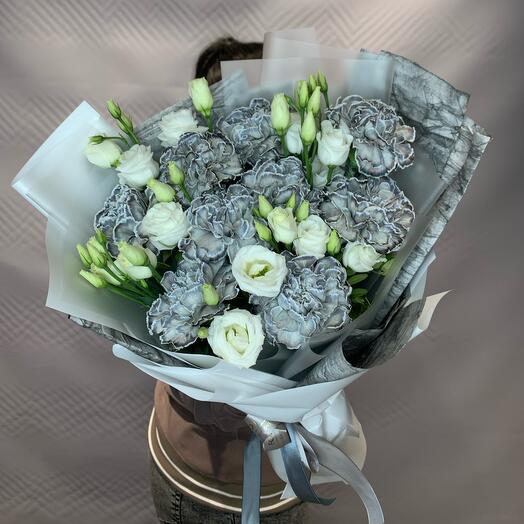 Стильный Букет Необычные Серые Диантусы