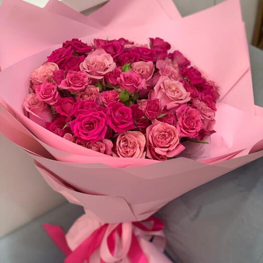 D/PINK SPERY ROSES BQT