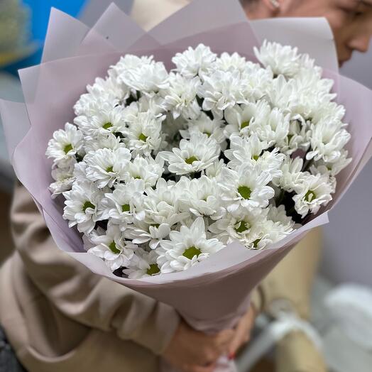 Букет из 9 кустовых хризантем