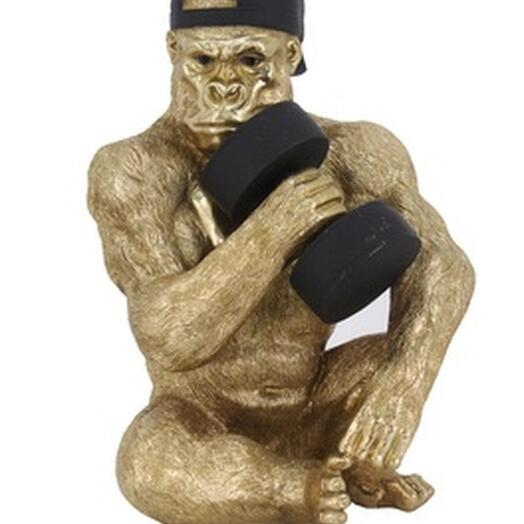 Statuette Gorilla "Gym" 31 cm gold