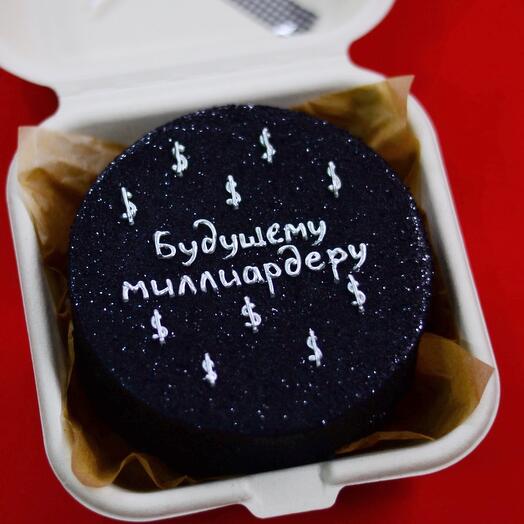 Бенто-торт с блестками «Будущему миллиардеру»