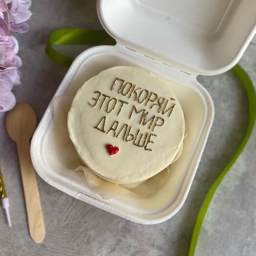 Бенто торт S «Покоряй этот мир дальше»