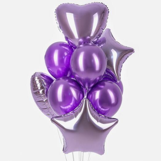 Сет "Праздничный " сиреневый, 10шт