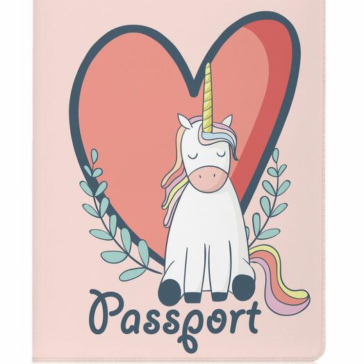 Обложка для паспорта Единорожка Love