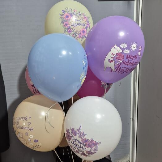 7 латексных шаров для мамы