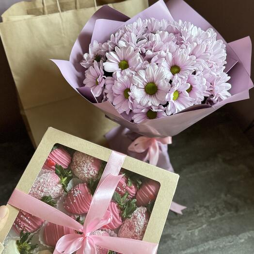 Моно предложение 2в1 Нежность🌸 клубника и цветы