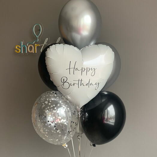 Globos de helio feliz cumpleaños