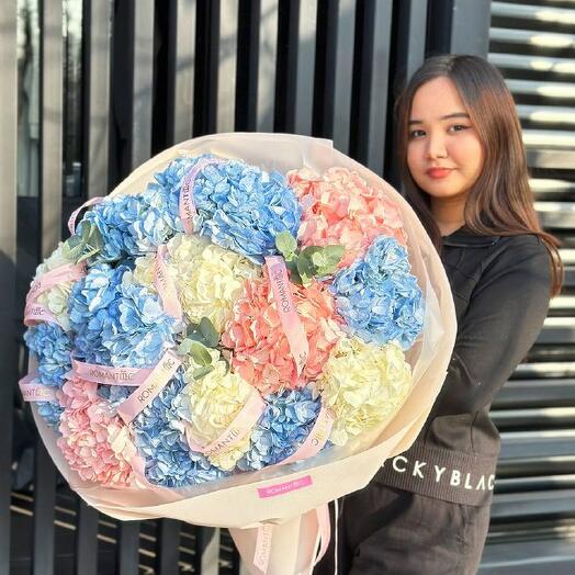 Букет из 15 Premium Гортензий