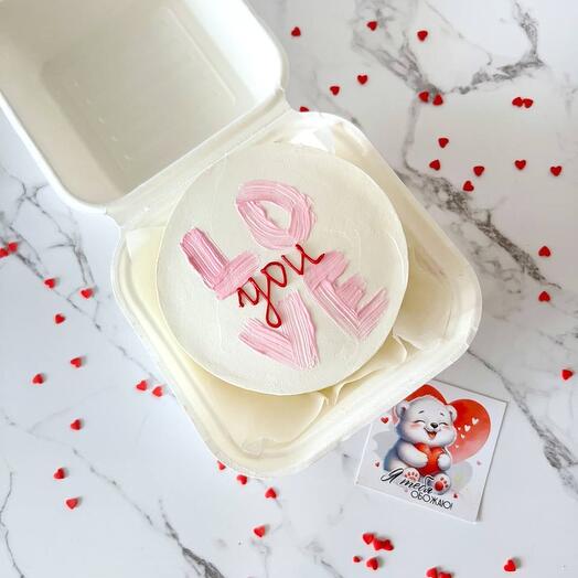 Бенто торт i love you, люблю тебя, на подарок любимой, любимому