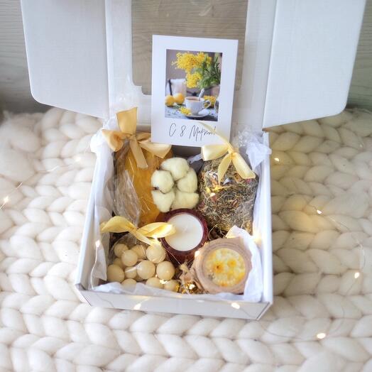 Подарочный набор для девушки, хюгге бокс "Манговый"