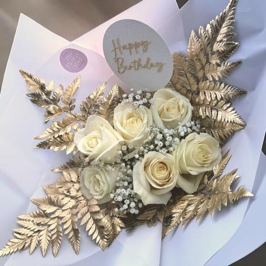 Birthday White Roses