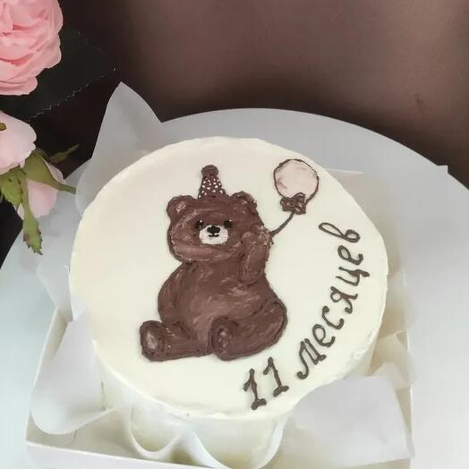 Бенто торт "Мишка" в подарок для сына, дочери, мальчика, девочки