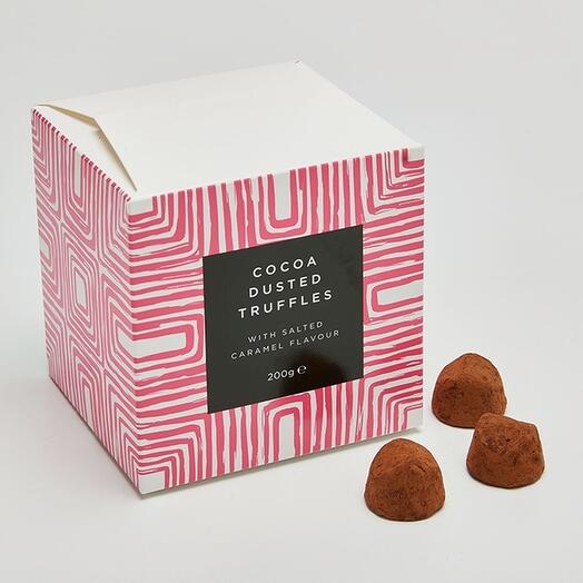 Cocoa Dusted Truffles with Salted Caramel Flavour