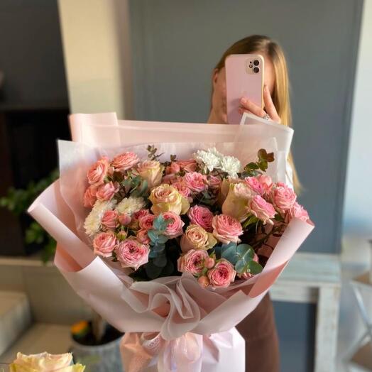 Бесподобный букет из роз💕