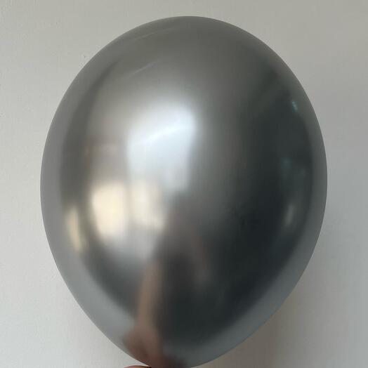 Шар с гелием Серебро Хром