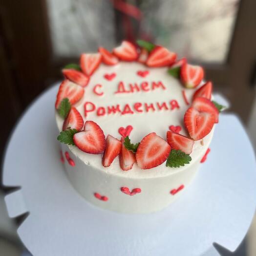 Торт с сердечками