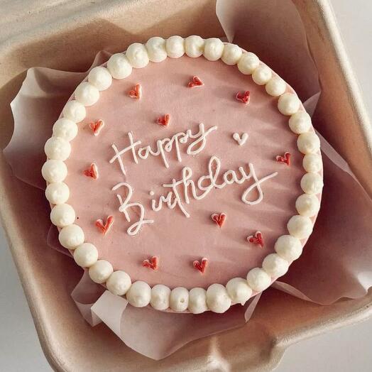 Бенто торт розовый