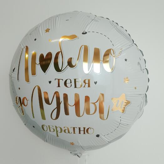 Люблю тебя до Луны и обратно - шар
