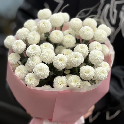 Букет из хризантем кокос