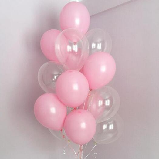 Фонтан шаров «Розовый зефир» 15