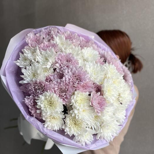 Букет 15 хризантем