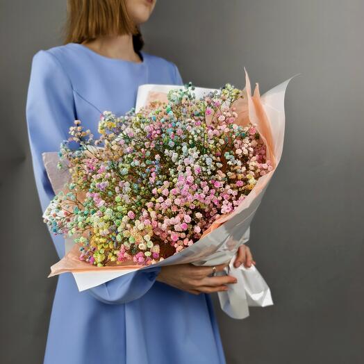 Букет из разноцветной гипсофилы 7 шт Арт.022