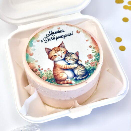 Бенто-торт мини-чизкейк «Мамочка, с днем рождения!»