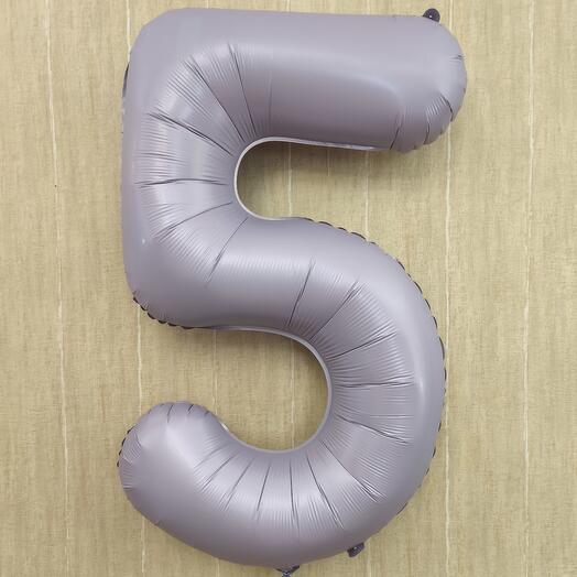 Цифра 90см сиреневый сатин