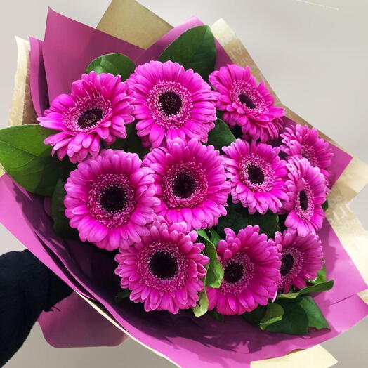 Pinky mood 🌸🦋🍀 из 11 ярких гербер! больше живых Цветов и меньше обертки пустой =)