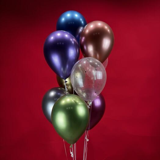 Яркий набор из перламутровых шаров, 9 шт