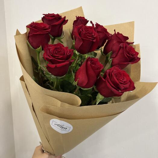 Dutch 10 red rose
