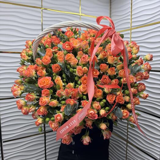 Корзина с цветами Orange mood