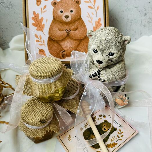 Подарок учителю белый мишка