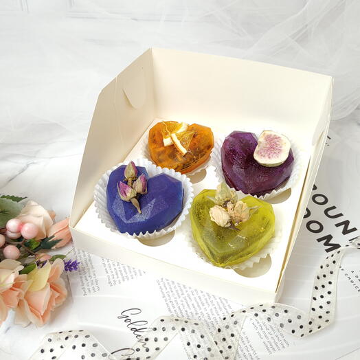 Набор из 4 сердец чайных бомбочек