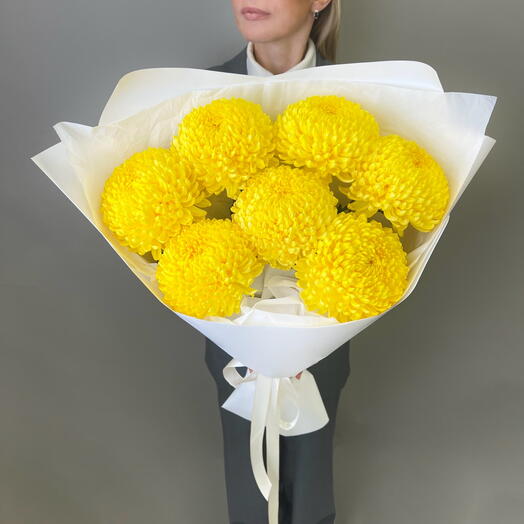 Yellow Chrysanthemums 7 pieces