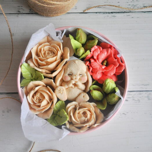Зефирный букет с зайкой love