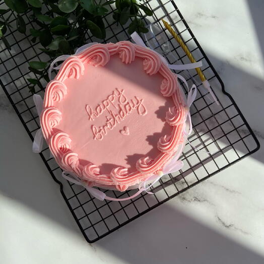 Бенто-торт "Happy Birthday".Торт в стиле Ламбет девушке/маме/жене/подруге/сестре. Не требует разморозки