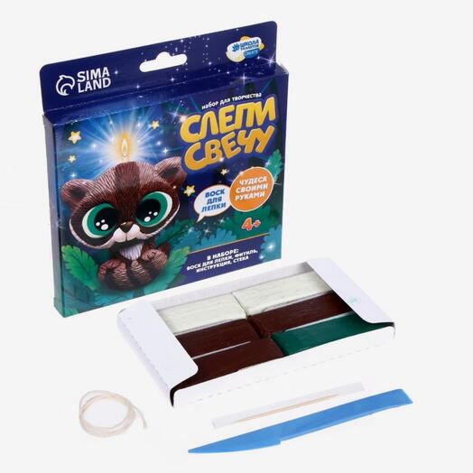 Свеча своими руками. Слепи свечу «Милый енотик», набор для творчества