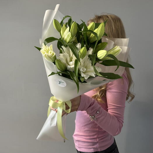 Монобукет из лилии пионовидной «Мечта»