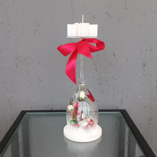 Новогодняя композиция в бокале