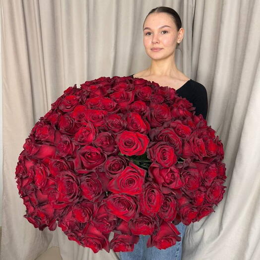 101 красная роза