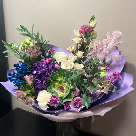 Букет с капустой фиолетовый