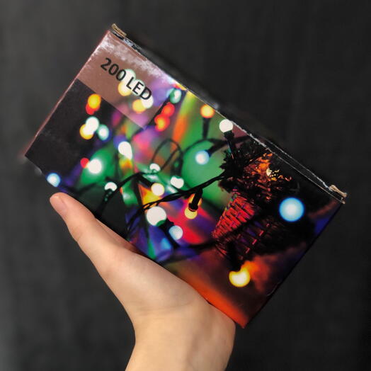 Гирлянда 10м розовая