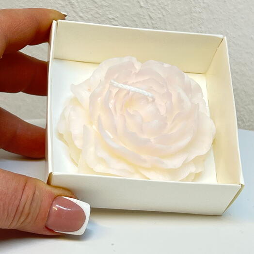 Свеча белый бутон