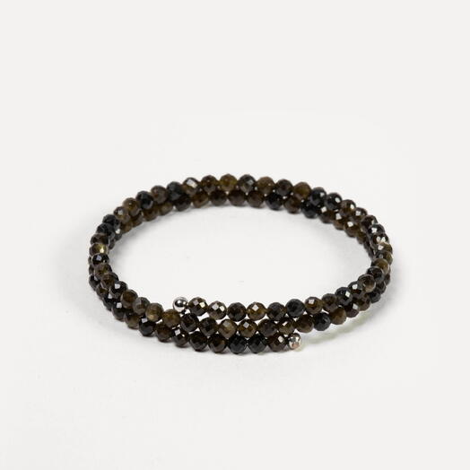 Браслет Ирис Обсидиан Rh+ 37 см (BRA1129)