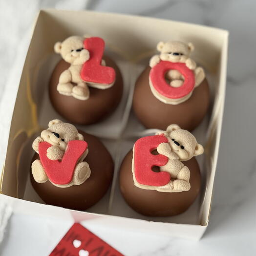 Картошка Premium с шоколадным декором LOVE